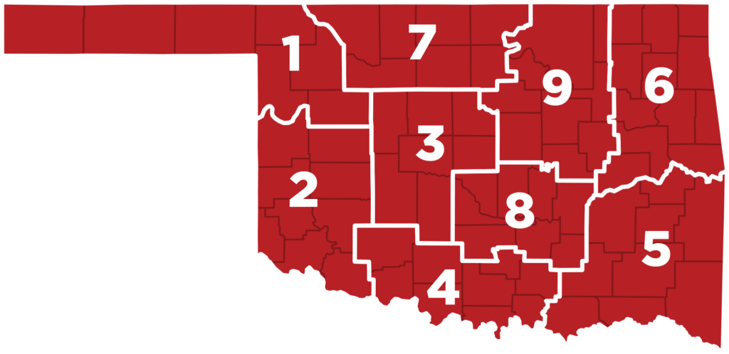 Oklahoma Farm Bureau District Map